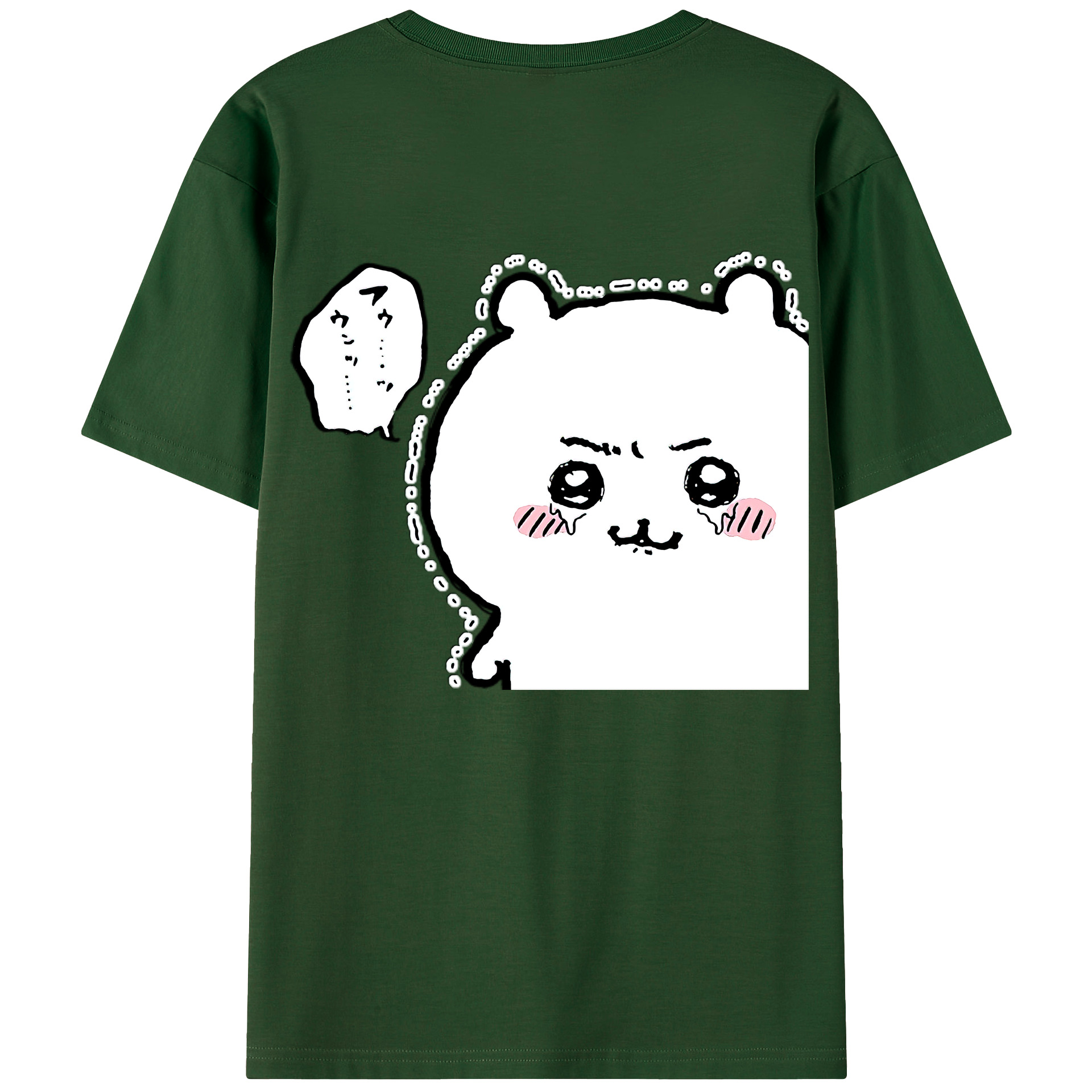 （画像用） ちいかわ ちいかわ Chii-kawa chiikawa 綿100％半袖Tシャツ（背面プリント）